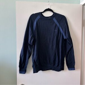 Lacoste Navy Blue two tone sweater
